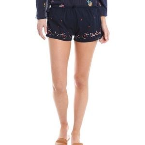 Sundry Darlin’ Embroidered Voile Mini Shorts